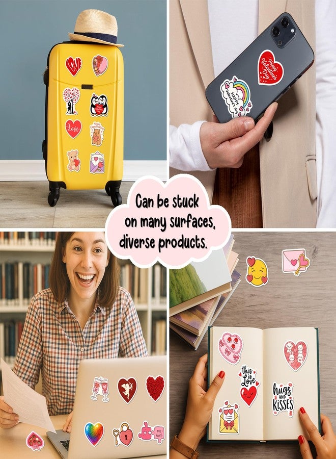 BEATRI Valentines Stickers 50Pcs Waterproof Vinyl Valentine's Day Gifts Decor & Party Favors for Laptop, Water Bottle, Skateboard & Travel Gear | Non-Repeating Decals, High-Definition Print - Image 5